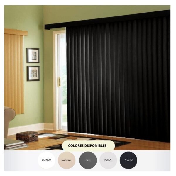 Cortina Banda Vertical Blackout Premium Ancho 180x220 Alto - Imagen 8