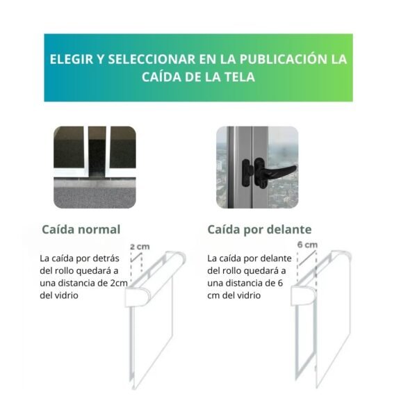 Cortina Roller Sun Screen 5% Ancho 100x220 Alto - Imagen 5