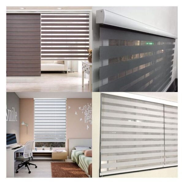 Cortina Roller Zebra Traslucida Eclipse Ancho 090x220 Alto - Imagen 3