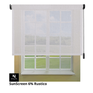 Cortina Roller Sun Screen 6% Ancho 080x060 Alto Rústico Patagonia